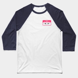 Hello! My Name Is Cat Kaomoji Baseball T-Shirt